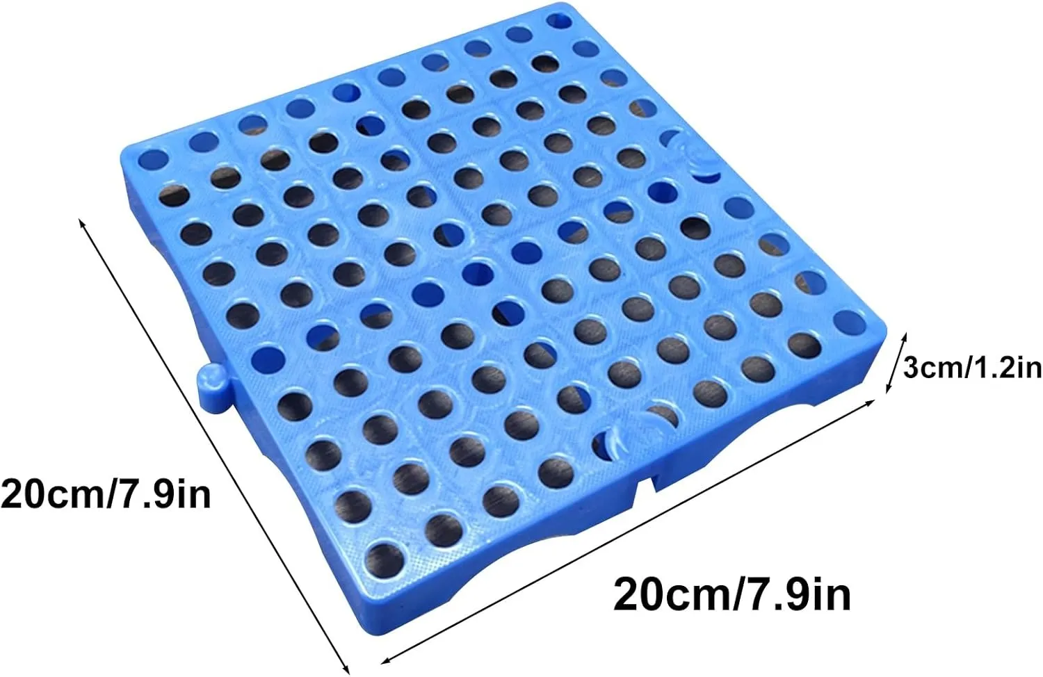 Mini Plastic Pallets, Plastic Platform, Waterproof Storage Grid Pad, Polyethylene Pallet, Nestable Floor Pallets, for Supermarket Pet Garages Outdoor Closets Storage(Yellow)