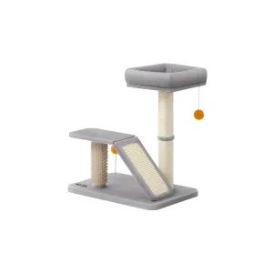 Multifunctional Cat Scratching Post with Bed Light Grey