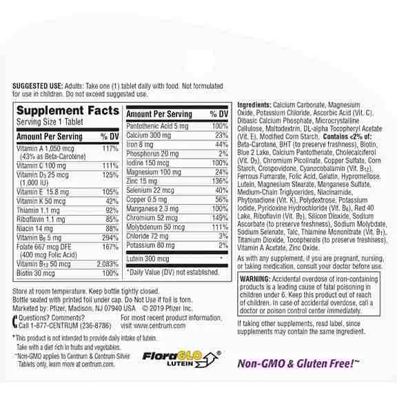 Multivitamins Centrum Silver Women 50 , 250 tablets