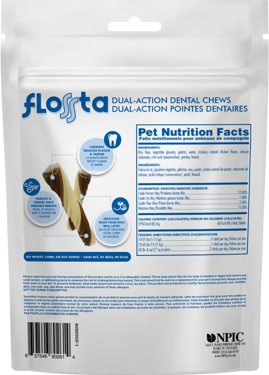 N-Bone Flossta Dual-Action Dental Chews Chicken Flavor