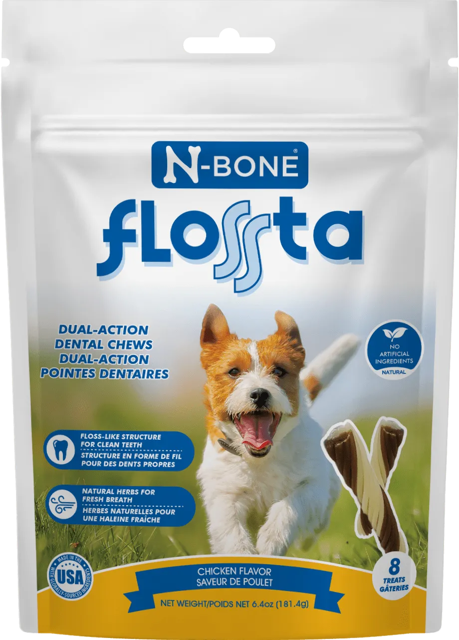 N-Bone Flossta Dual-Action Dental Chews Chicken Flavor