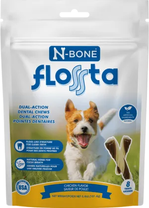 N-Bone Flossta Dual-Action Dental Chews Chicken Flavor