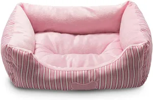New Hollypet Self-Warming Pet Bed Small Dog Cat Plush Rectangle Nest Puppy Sleeping Bag Cushion Pink