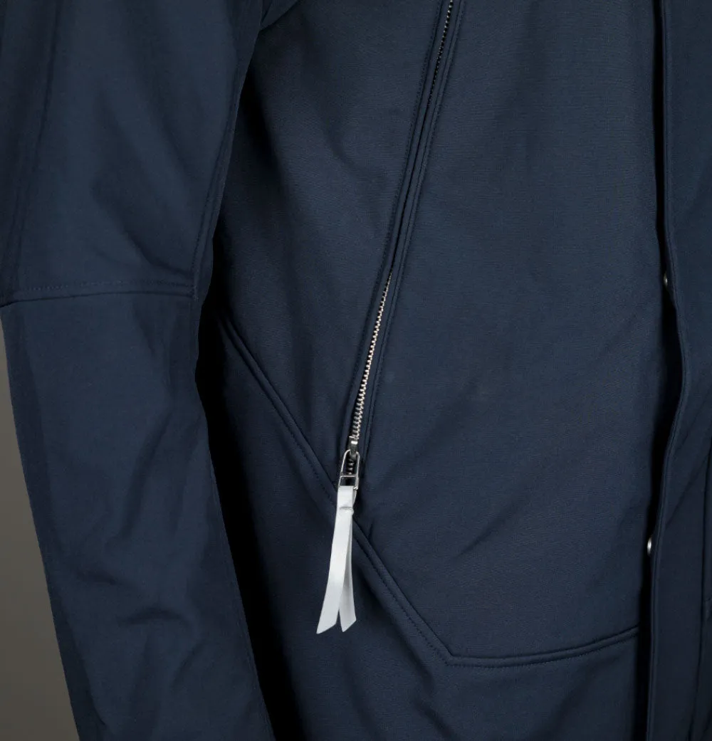 Pretty Green Cyclone Soft Shell Parka Navy