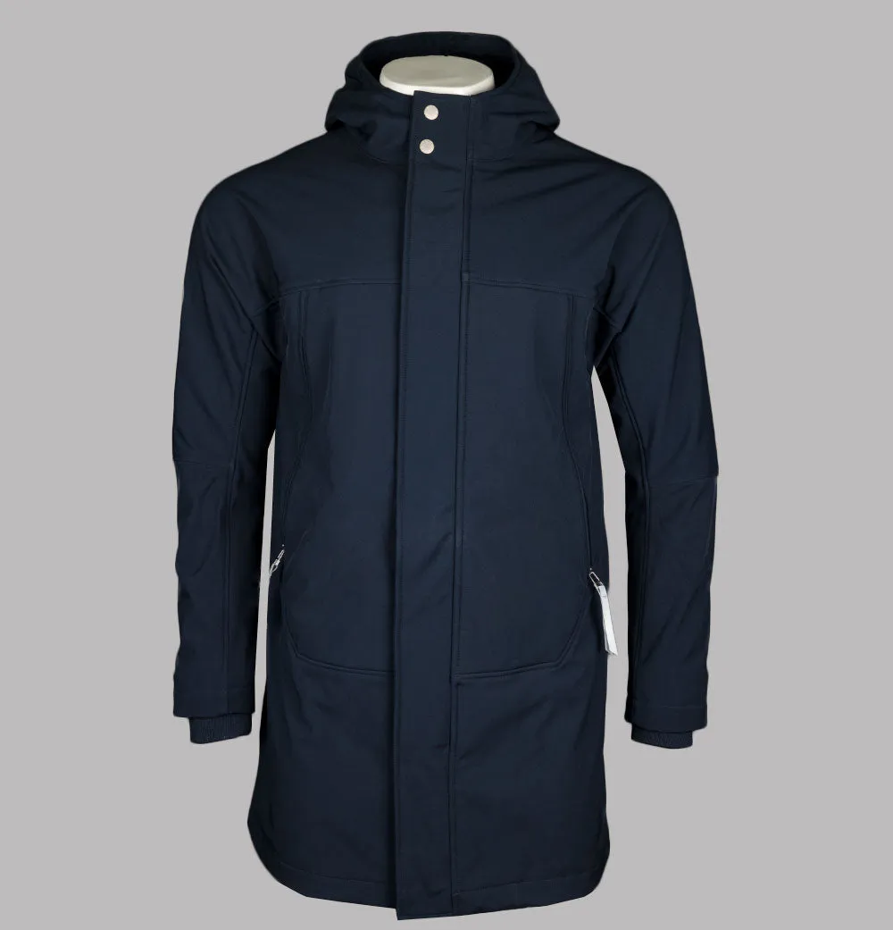 Pretty Green Cyclone Soft Shell Parka Navy