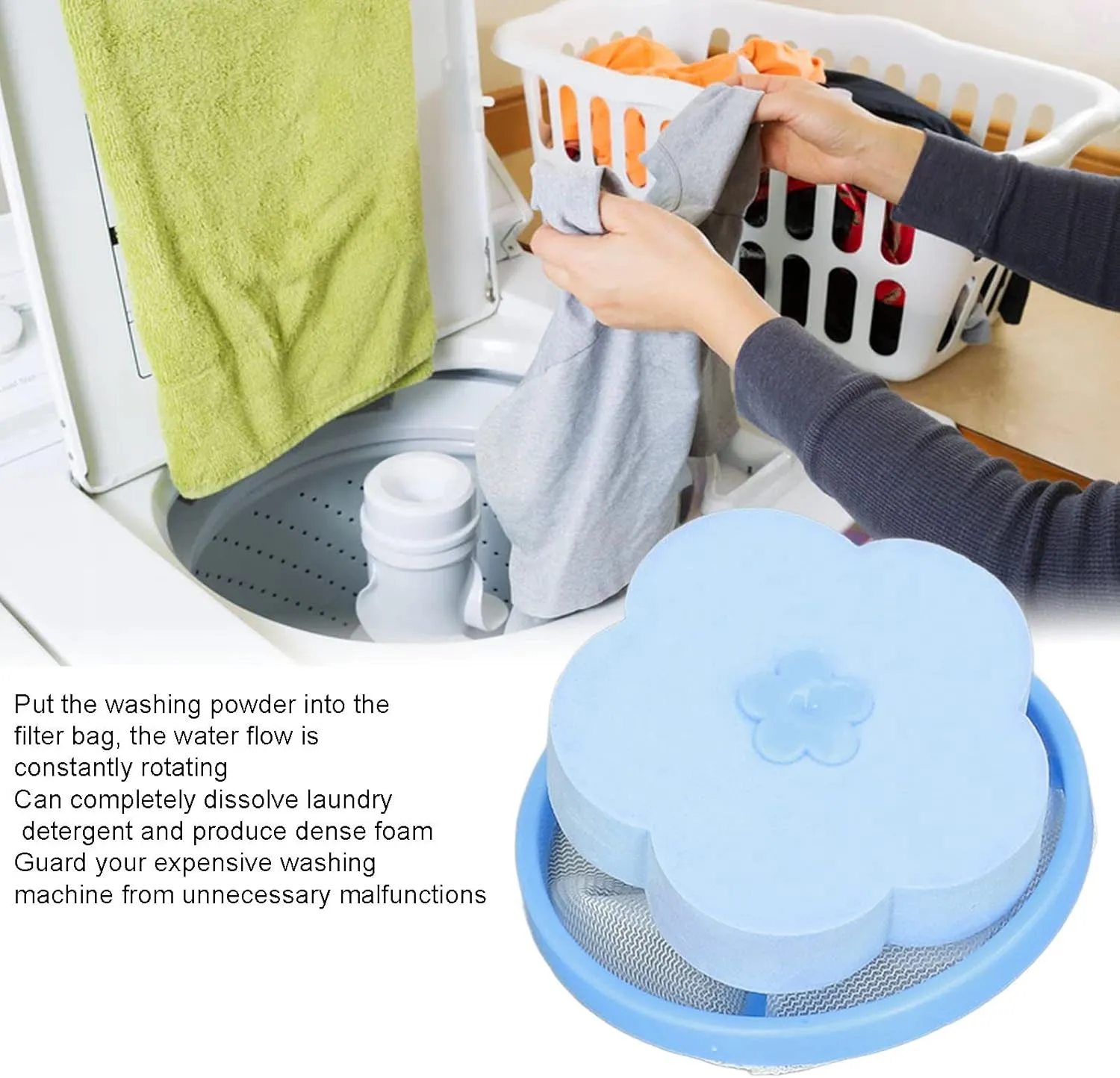 Reusable Laundry Hair Mesh Remover for Pulsator Washer 10pcs Washing Machine Filter Bag Floating Washing Machine Hair Mesh Catcher(Paragraph B)