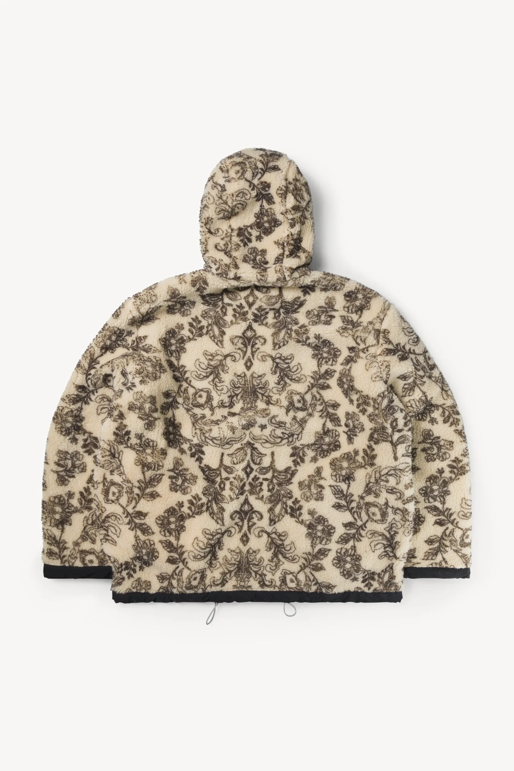 Reversible Nylon and Floral Fleece Parka