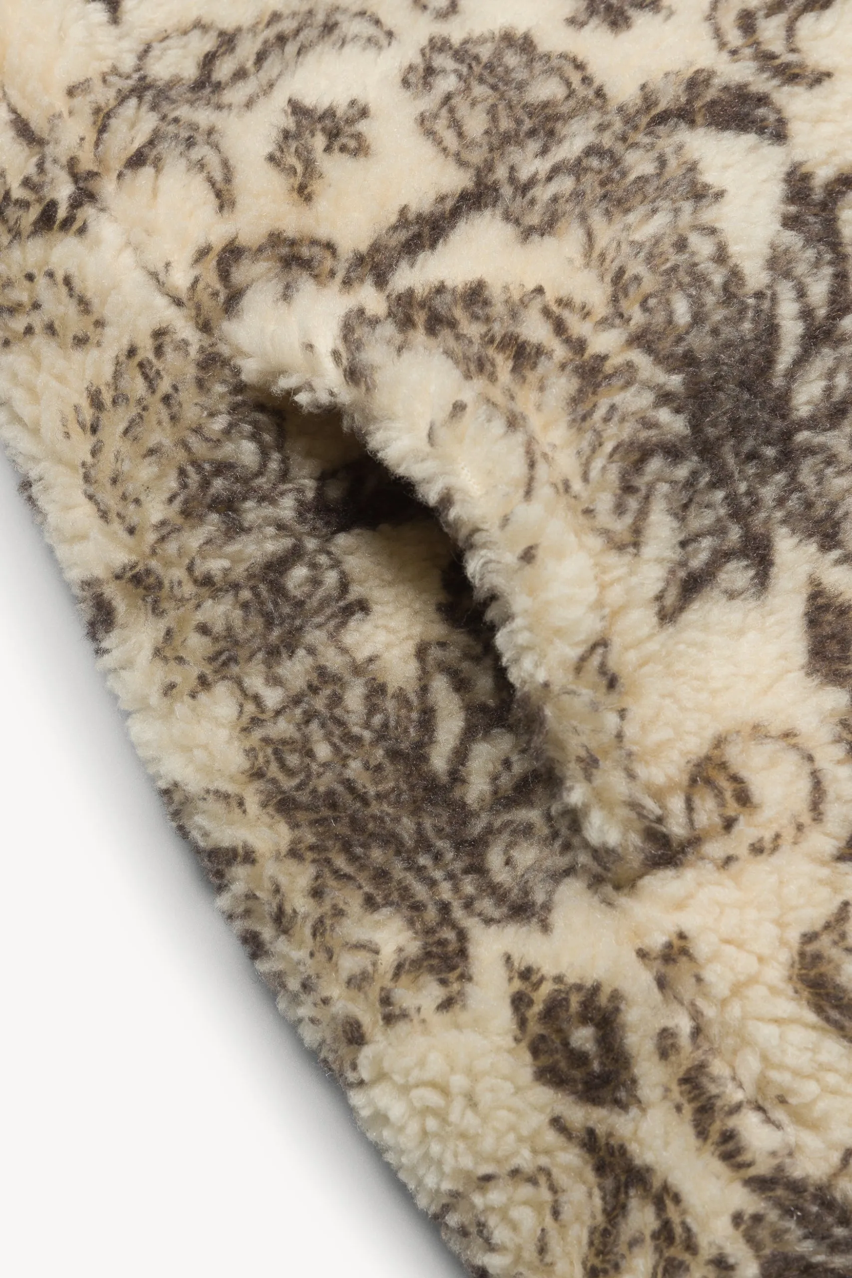 Reversible Nylon and Floral Fleece Parka