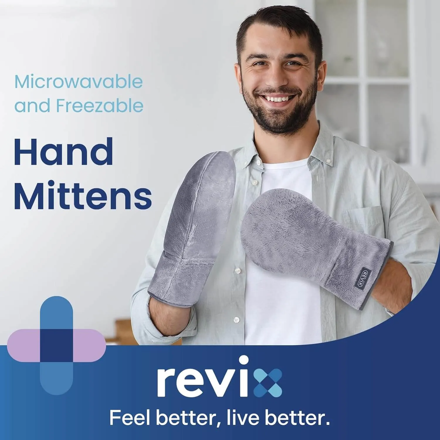 REVIX Heated Mitts for Arthritis and Hand Therapy, Microwavable Hand Warmer for Women and Men