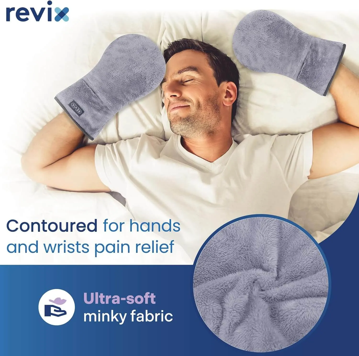 REVIX Heated Mitts for Arthritis and Hand Therapy, Microwavable Hand Warmer for Women and Men