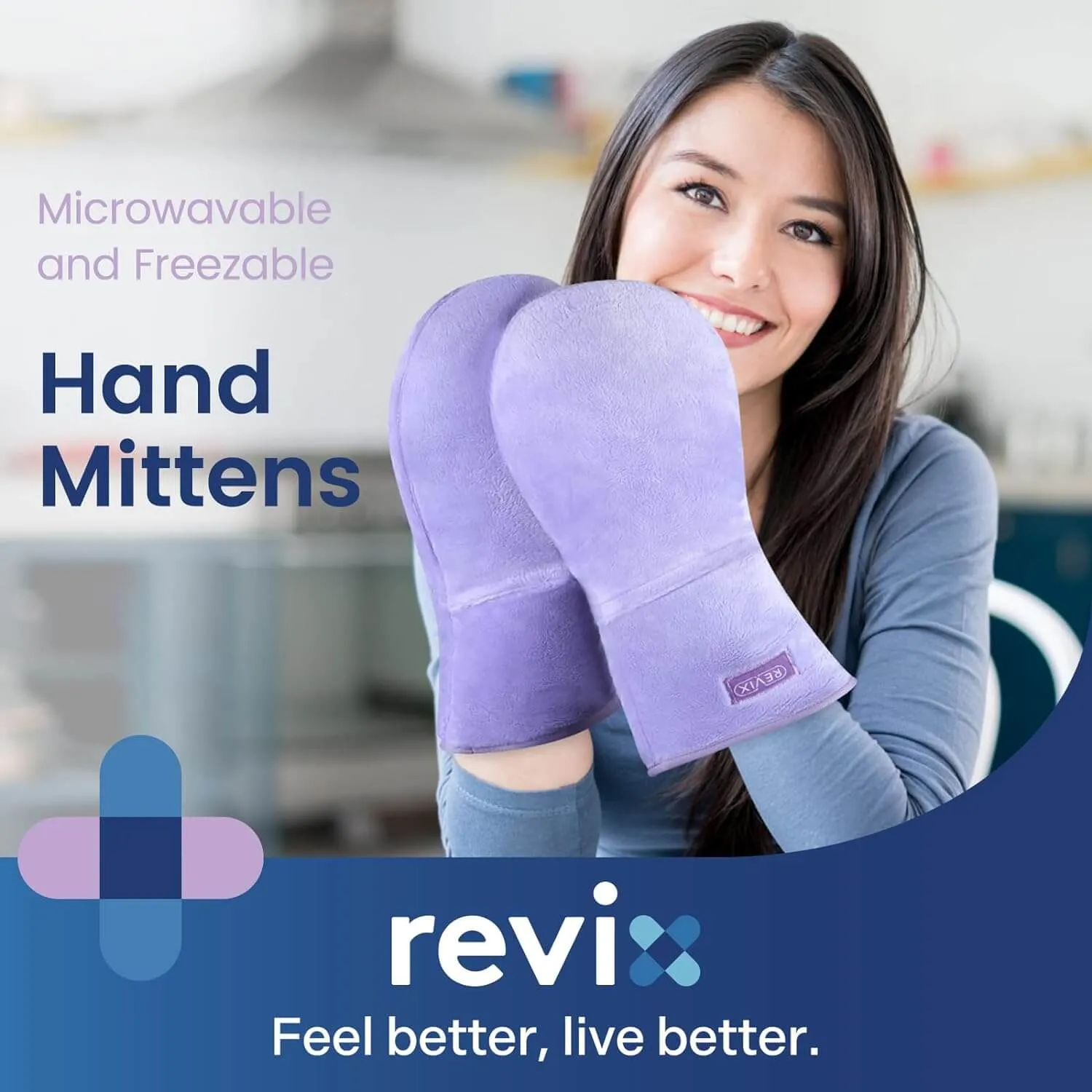 REVIX Heated Mitts for Arthritis and Hand Therapy, Microwavable Hand Warmer for Women and Men