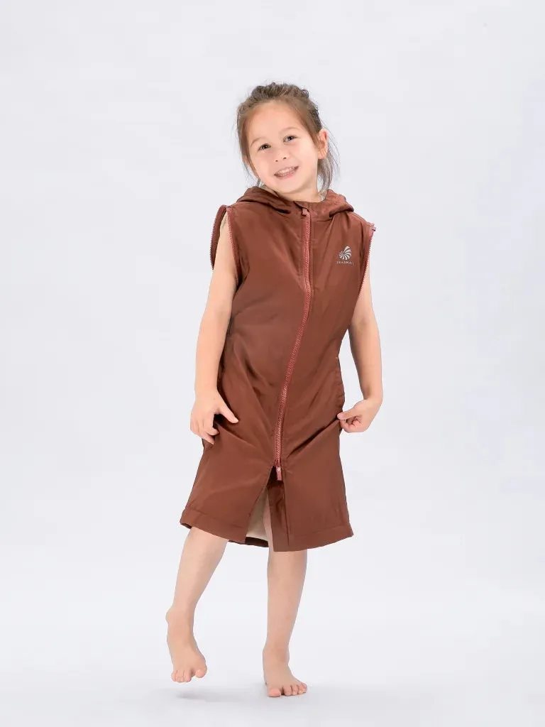 Seasnail Swim Parka For Kids- Caramel