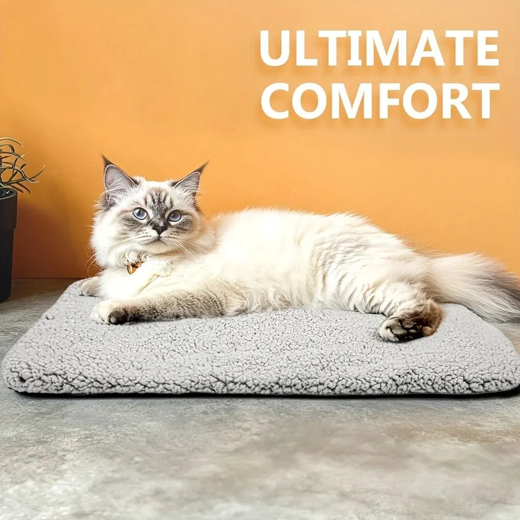 Self Warming Cat Bed Self Heating Cat Mat. Extra Warm Thermal Pet Pad with Removable Cover