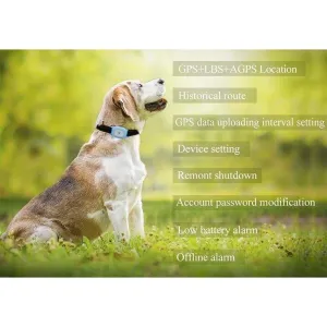 Smart GPS Pet Collar Tracker