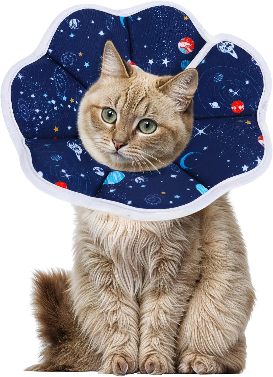 Soft Cat Cones to Stop Licking, Adjustable Cat Donut Collar Cat Recovery Collar, Inflatable Pet Cones for Cats Neck, Comfortable Elizabethan Collar for Small Medium Kitten After Surgery
