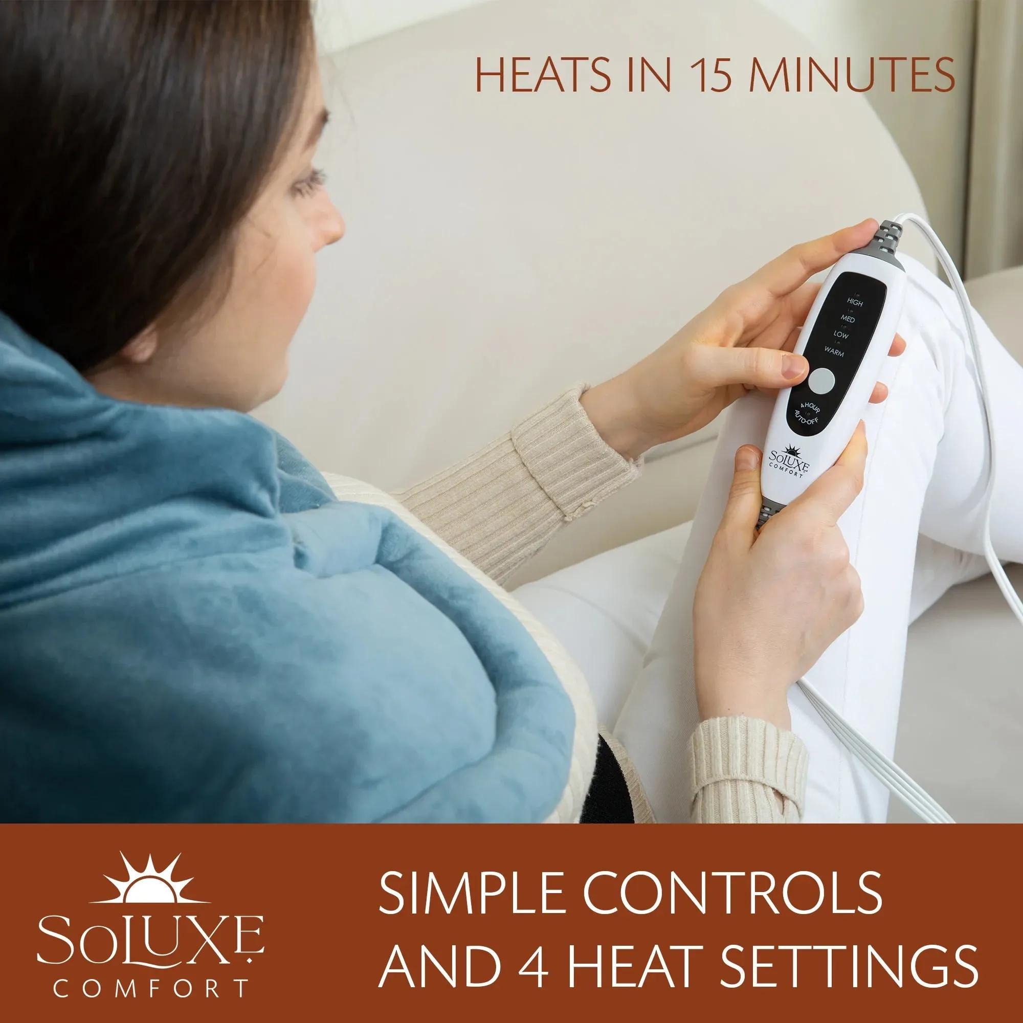 Soluxe Electric Weighted Neck and Back Heating Pad