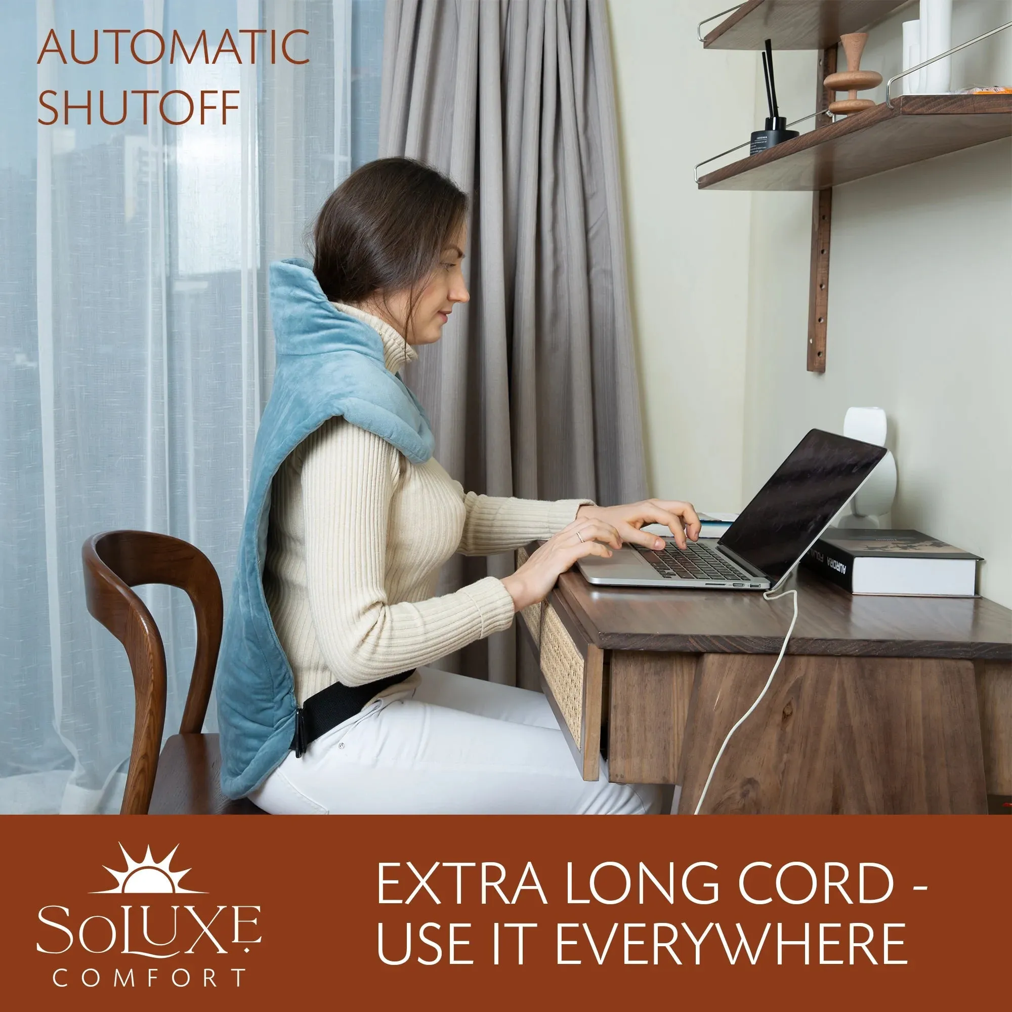 Soluxe Electric Weighted Neck and Back Heating Pad