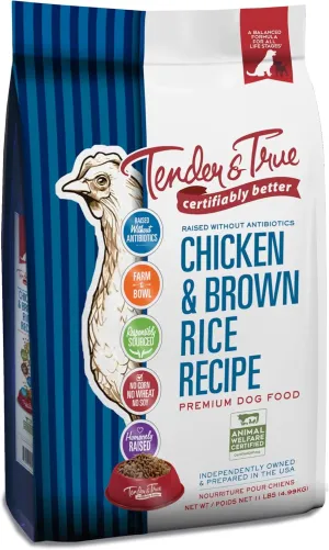 Tender & True Antibiotic-Free Chicken & Brown Rice Recipe Dog Food, 11 lb