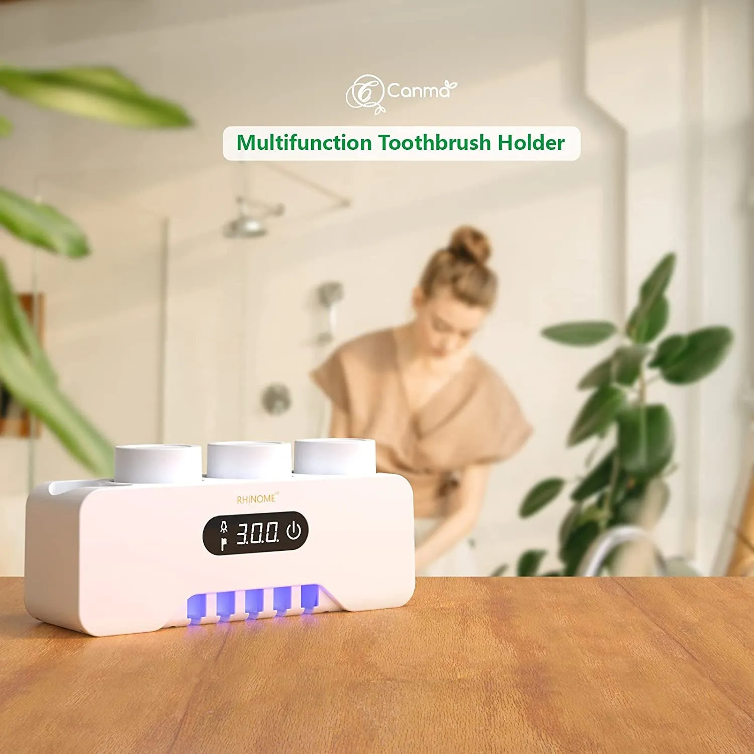 Toothbrush Holder Wall Mounted, Organizer for Bathroom and Washroom