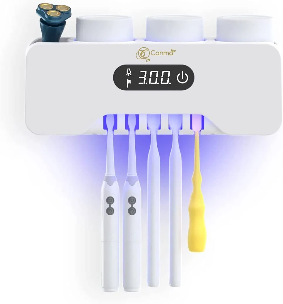 Toothbrush Holder Wall Mounted, Organizer for Bathroom and Washroom