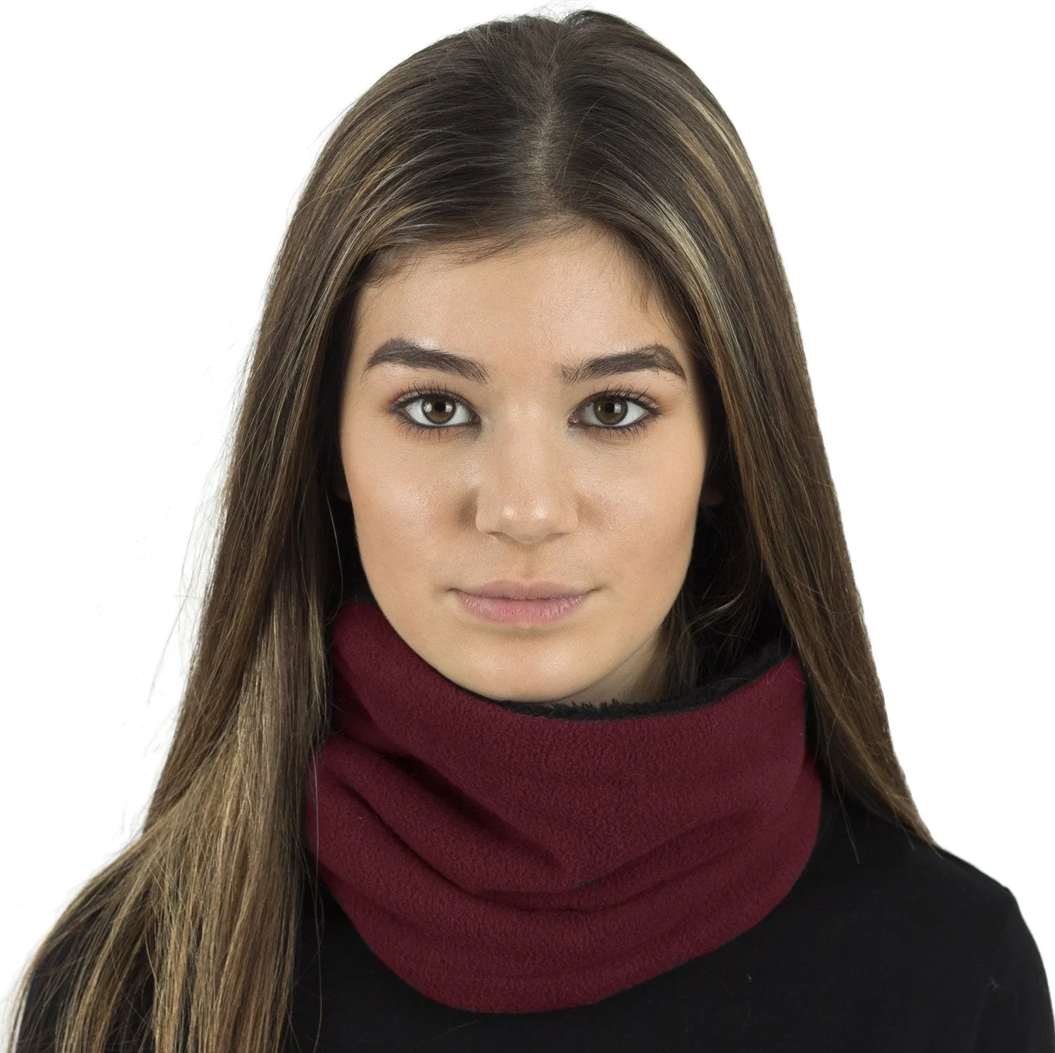 Unisex Plain Warm Fleece Lined Snood