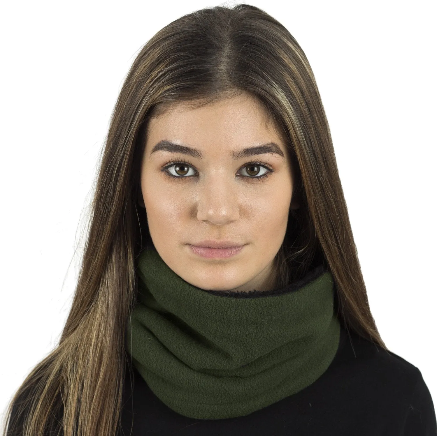 Unisex Plain Warm Fleece Lined Snood
