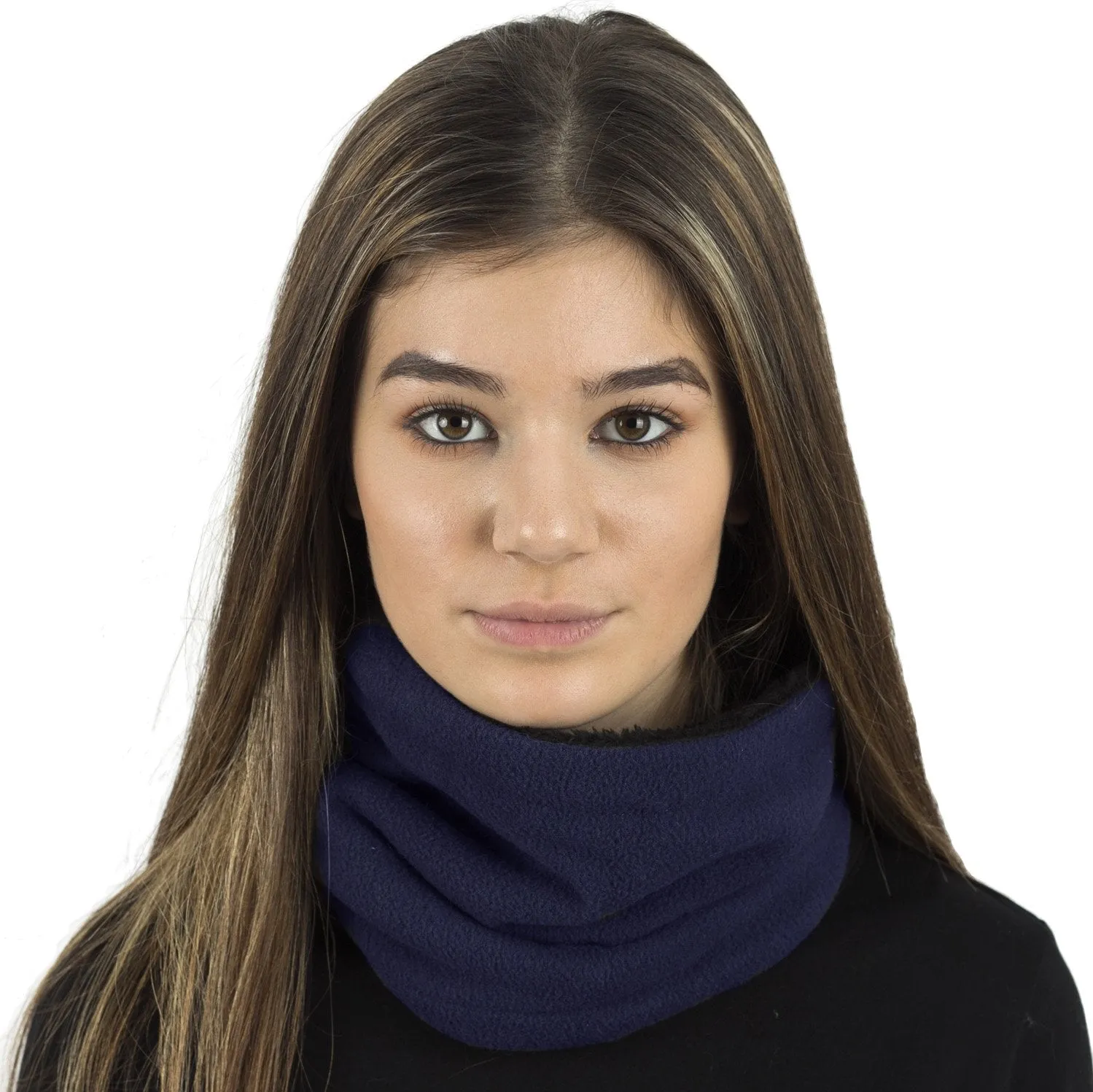 Unisex Plain Warm Fleece Lined Snood