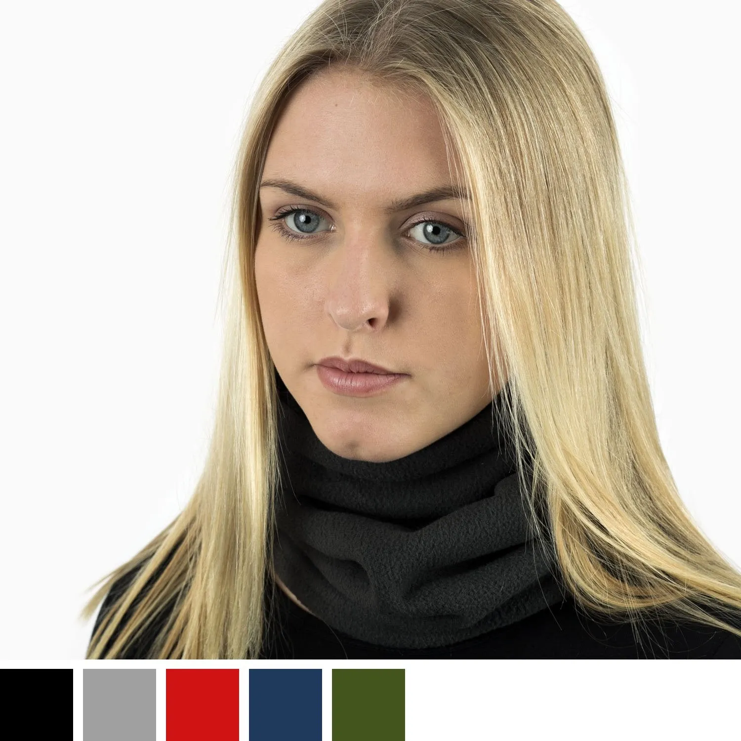 Unisex Plain Warm Fleece Lined Snood