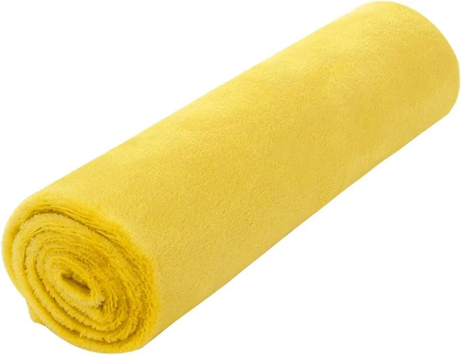 uxcell Pet Dog Blanket, Flannel Fleece Puppy Blanket Solid Plush Warm Rug Blankets and Throws for Small-Medium Dogs Cats Doggy Sleeping Mat, Yellow 27x40 Inch