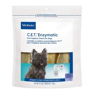 Virbac CET Enzymatic Oral-Hygiene Dental Dog Chews - 30 Count