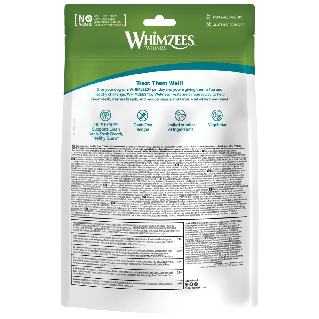 Whimzees Alligator Large Natural Dental Dog Chews (6Pcs)