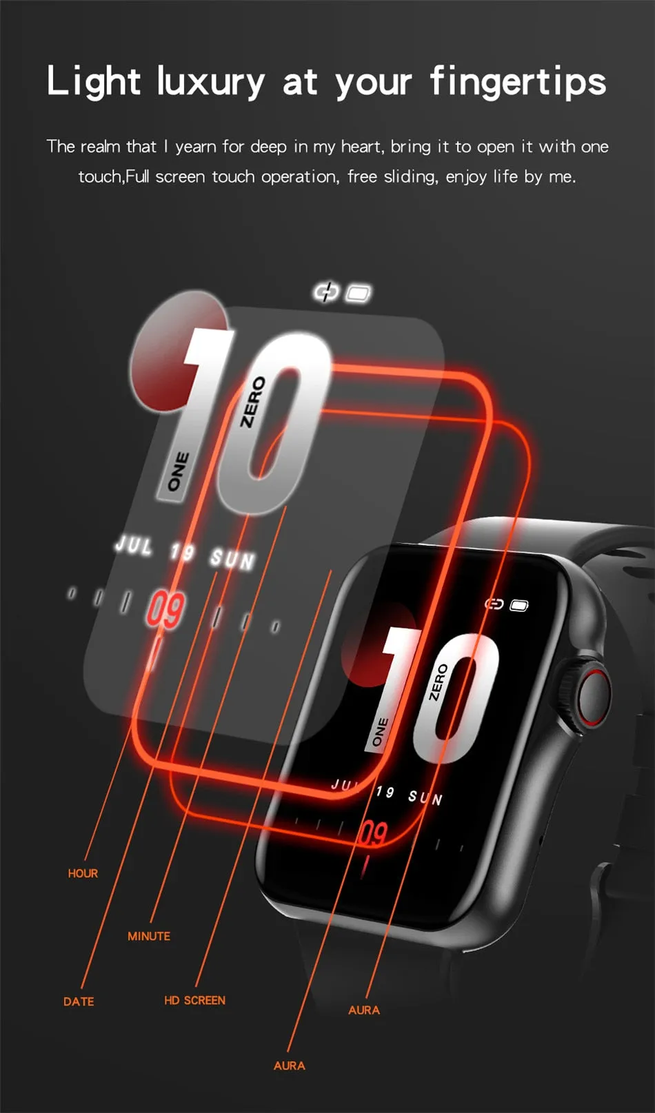 Women Smart Watch Full Touch HD Screen Smart Watch Sport Tracker Calling SmartWatch Heart Rate BP ECG With Music Playback Watch