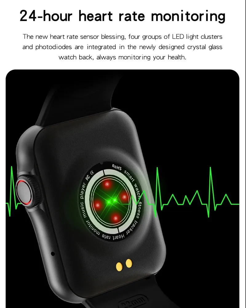 Women Smart Watch Full Touch HD Screen Smart Watch Sport Tracker Calling SmartWatch Heart Rate BP ECG With Music Playback Watch